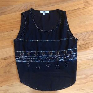 Sequin Black Top